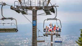 ještěd Lanovka ORLEN line Skalka vás vyveze na ještědský hřeben
